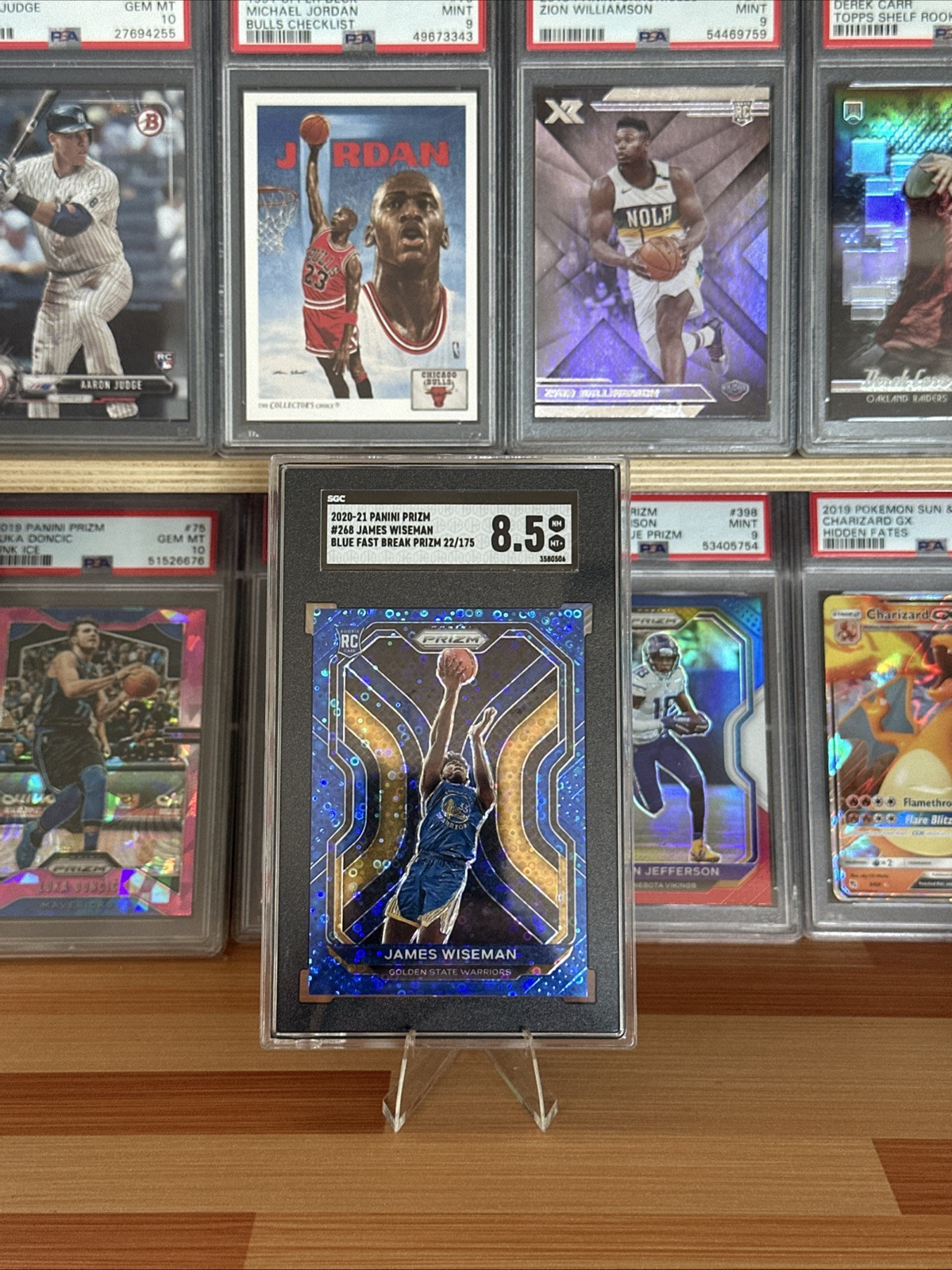2020-21 Panini Prizm - James Wiseman #268 Blue Fast Break Prizm /175 (RC)