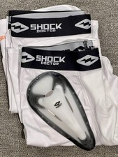 SHOCK DOCTOR 2-Pack Compression Shorts with BIOFLEX Cup - Men s Large