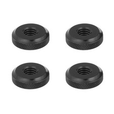 4Pcs CAMVATE Thumb Nuts Knob with 3/8"-16 Female Thread 25mm Diameter Black
