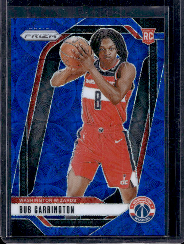 2024-25 Panini Prizm - Bub Carrington #244 Blue Scope /49 (RC)