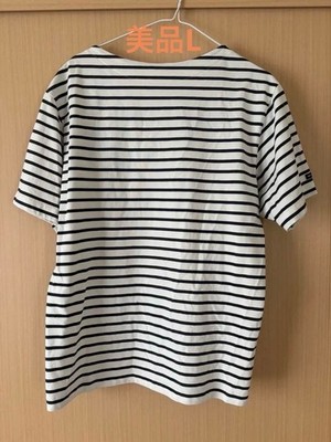 Helly Hansen Border T-Shirt White/Navy S/S Used Summer Casual Top