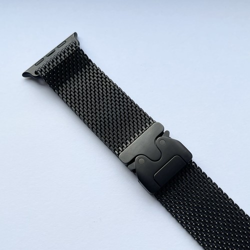 Oryginalny Apple Watch Ultra 49mm tytanowy mediolański pasek pętli czarny - duży - Zdjęcie 4 z 18