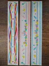 Lot of 3 Mrs Grossman's BABY THEME Scrapbook Border Strip Sticker Embellishment