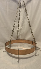 Vintage 16 Solid Copper Hanging Pot Rack | Ro...