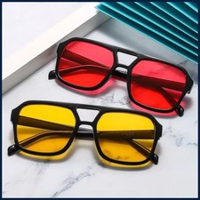 Retro Square Aviation Sunglasses for Women Men Stylish Big Frame Sun Glasses Ins