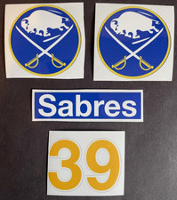 Dominik Hasek Buffalo Sabres #39 Cooper Helmet Decal / Sticker Set. 4 pcs. 