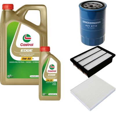 Inspektionspaket Castrol EDGE 5W-30 M Engine 6L für Hyundai Santa Fé II 2.2