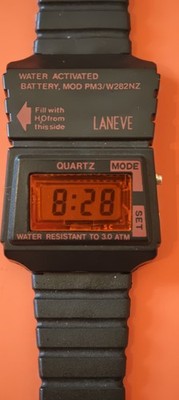 Vintage LANEVE H2O Uhr - Wasserbetrieben - Top Zustand - Rarität - 1980er