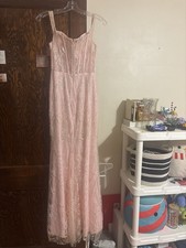 strapless open back dress Blush Pink Short Bridesmaid Dress, Lace Appliqued Tulle Homecoming Dre –  Musebridals