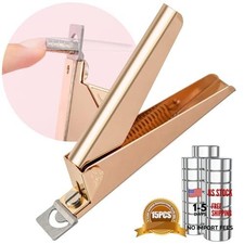 Gold Premium Nail Clippers with Magnets Sizers for Acrylic Nails, Artificial