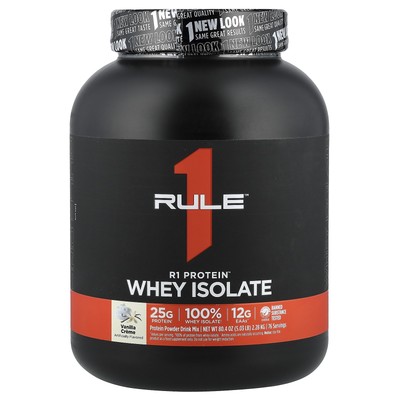 R1 Protein  Whey Isolate, Vanilla Creme, 5.03 lb (2.28 kg)