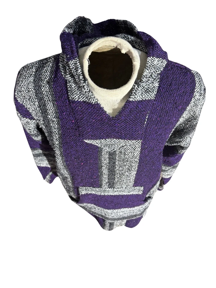 Iguana Jack Baja Hoodie México Pullover Masculino L Roxo Cinza L Tapete Listrado Drogas - Imagem 2 de 4