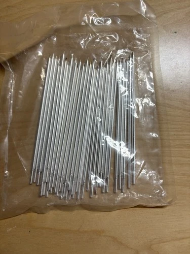 36pc Surplus Silver Plated RF Tuning Probe Rods 6.25" Long M2.5x0.45 Threaded - product listing photo