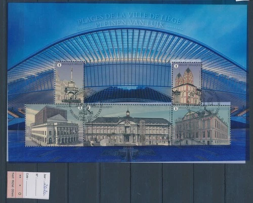 XE63162 Belgium 2020 FDC cancel Liege monuments XXL sheet used