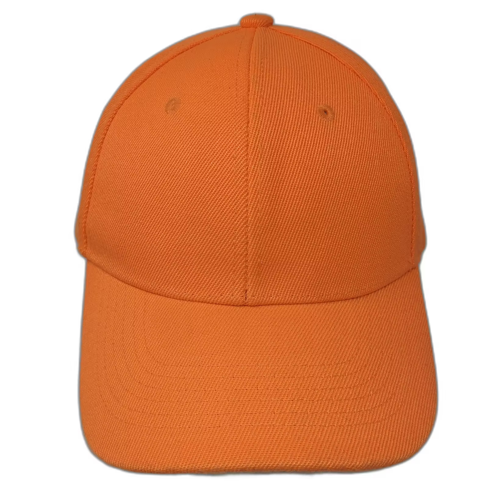 Orange Baseball Cap Hat Adjustable Strapback Plai… - image 1