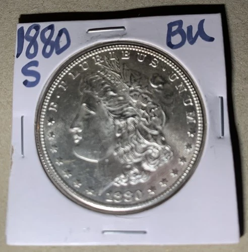 1880-S $1 Morgan Silver Dollar BU Brilliant Uncirculated Coin