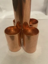 5  Pcs - 1" straight Copper coupling Fitting with dimple tube stop