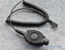 Z-Tactical Headset Dual PTT Cable for Kenwood Puxing Wouxun Baofeng 2-Pin Radio