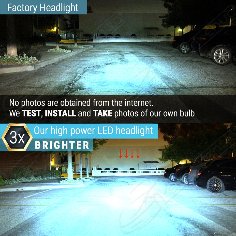 Kits de bombillas de faros LED para Mitsubishi Mirage 1997-2002 2014-2020 8000K H4 9003 Foto 4 de 4