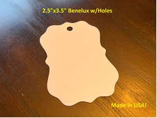 Fairfax (Benelux) Ornament Aluminum Dye Sublimation Blanks w/HOLES 10 pcs