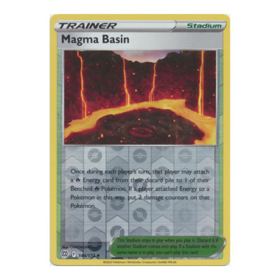 Magmabecken 144/172 Reverse Holo Rare Brilliant Stars Pokemon Karte TCG Near Mint