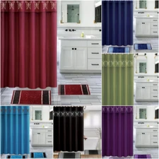 NEW 15PC SET BATHROOM  RUG MAT SHOWER CURTAIN OR CERAMIC MIX COLOR  DESIGN BFLY