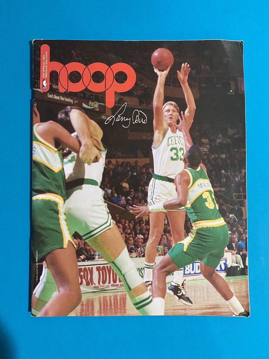 Vintage NBA Hoop Magazine 1990 Celtics + Bullets Larry Bird