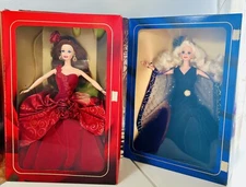 Vintage Sapphire Dream & Radiant Rose Limited Ed Barbie Society Style Lot Of 2