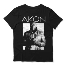 Akon shirt Akon hip hop black T-shirt Unisex All sizes S to 45Xl