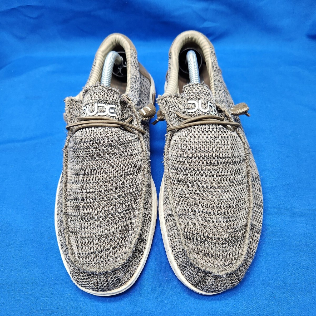 Hey Dude Wally Sox Mens Sz 9 Beige Brown Slip-on Casual 