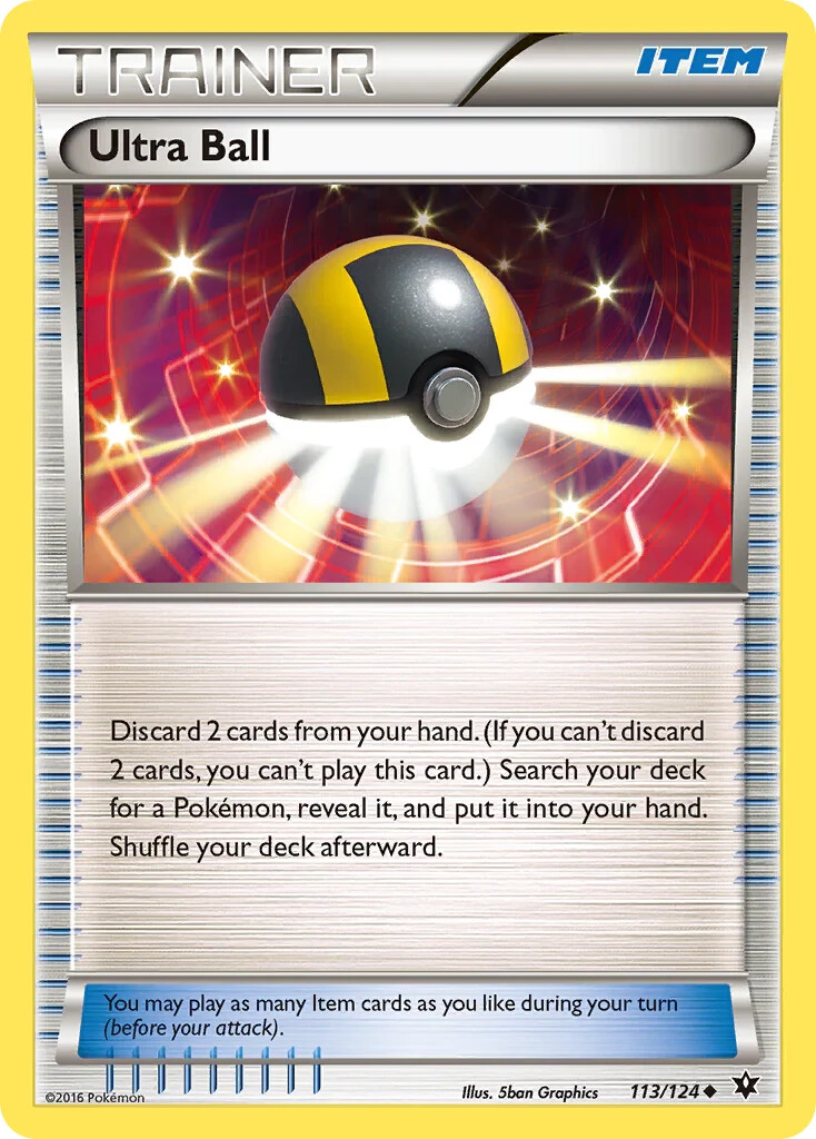 Ultra Ball 113/124 - Fates Collide - Pokemon Card -  NM