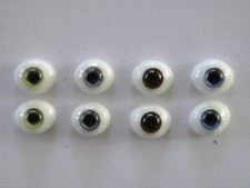 Oval Glass Doll Eyes 8 mm for Antique,repro, Modern or Reborn dolls