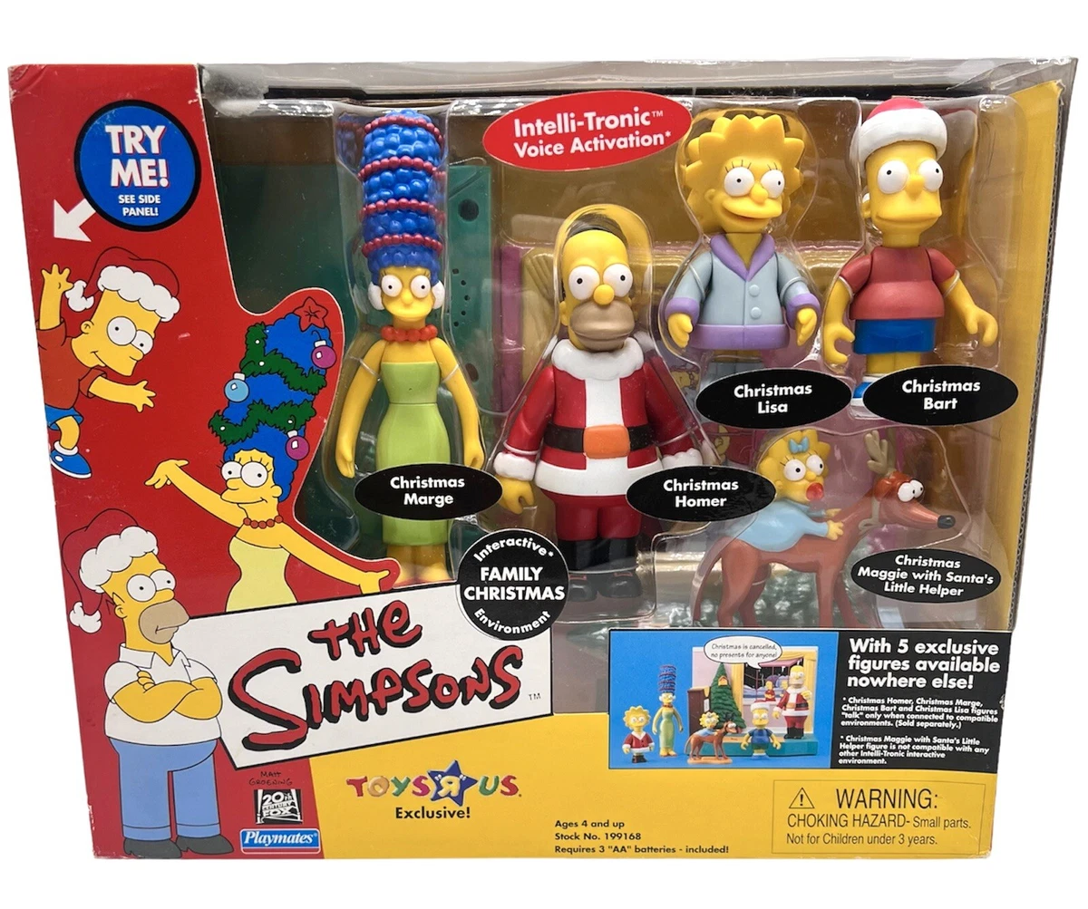 The Simpsons Figure Set Family Christmas Interactive Playmates Toys R Us  New | eBay