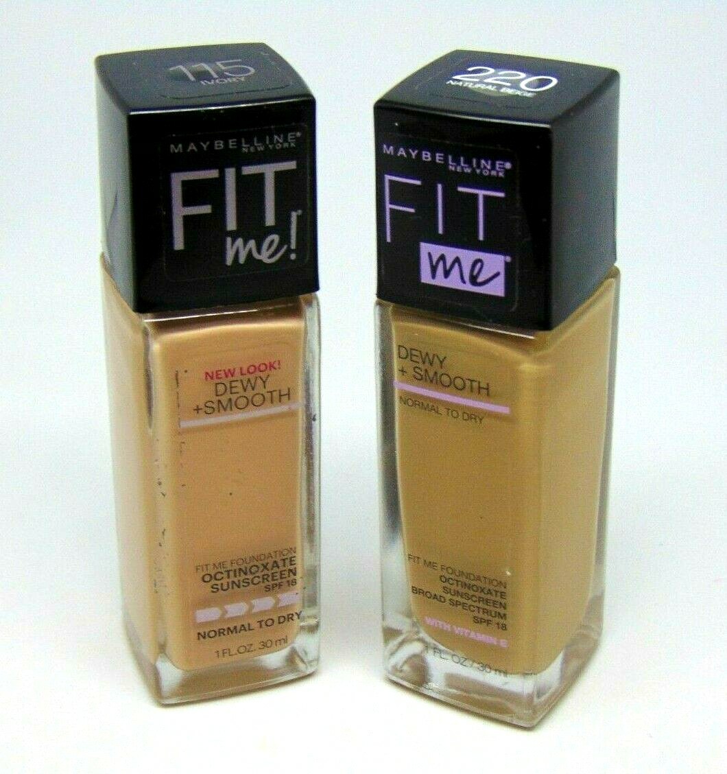 Maybelline Fit Me Dewy + Smooth Foundation – Fair Ivory, 30 Ml, Für Einen Strahlenden, Geschmeidigen Teint