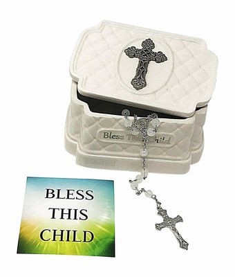 baby rosary beads christening