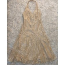 Beautiful Champagne Ivory Wedding Beach Dress