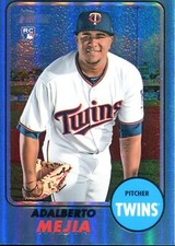 ADALBERTO MEJIA 2017 Topps Heritage Chrome Blue Refractors #THC550 (#/68)