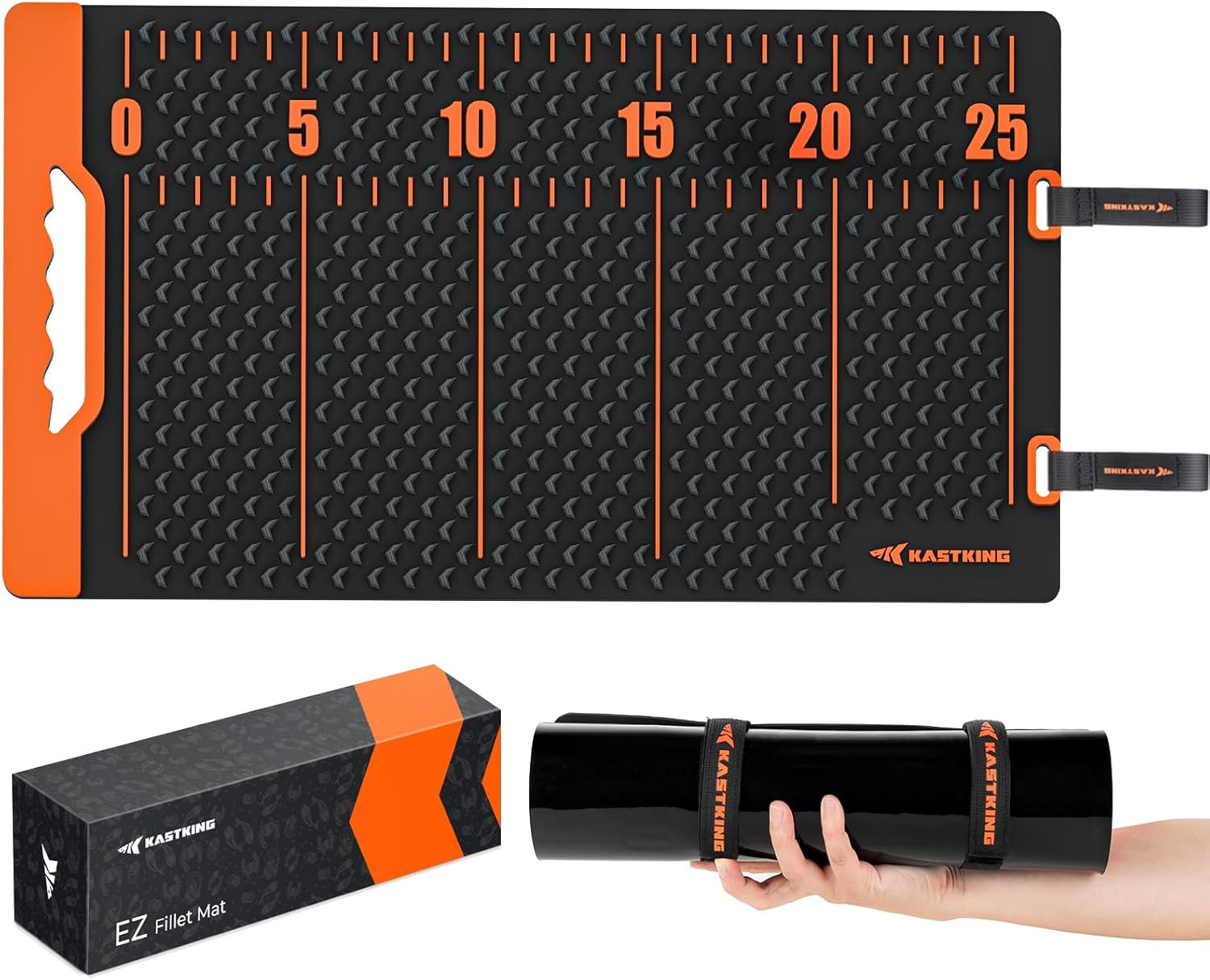 EZ Fillet Fish Fillet Mat, Anti-Slip Texture with 25" Integrated Ruler, Extended