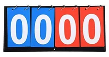 4-Digit Table Top Scoreboard Score Keeper Flipper for Basketball Tennis Sports