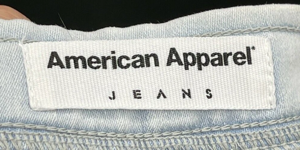 American Apparel Jeans Womens XS Light Wash High Rise Tapered Fit Y2K Streetwear - Image 3 of 4
