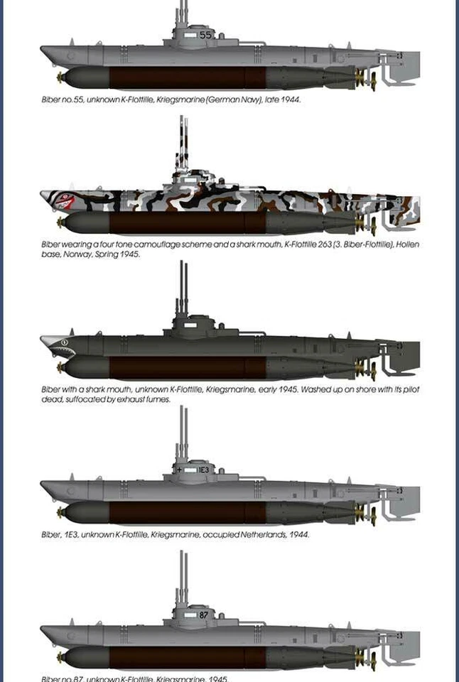 SpecialNavy Sottomarino Midget Tedesco Biber 1:72 - Immagine 2 di 3