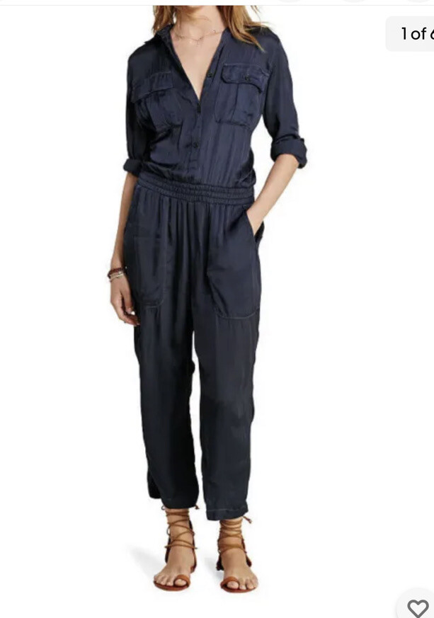 184. $258 RALPH LAUREN DENIM & SUPPLY NAVY BLUE SATIN