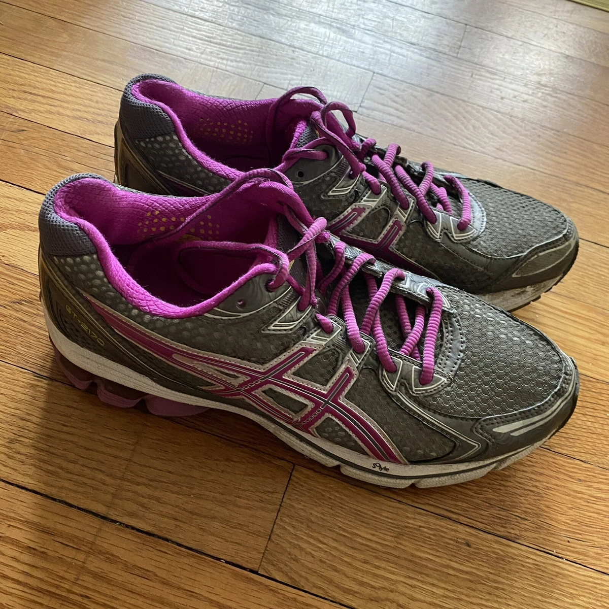 Asics Womens Size 9.5 GT 2170 T256N Gel Gray Purple Running Shoes Sneakers