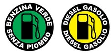 2 ADESIVO STICKERS DECAL TAPPO BENZINA DIESEL GASOLIO AUTO MOTO SERBATOIO