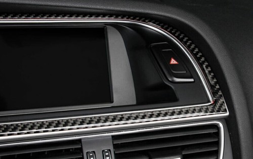 For Audi A4 B8 2013-16 Vinyl Carbon Fiber Dashboard Frame Trim Cover Bezel Trim - Picture 5 of 8