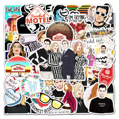 50 Stück Schitt s Creek TV Serie Aufkleber Johnny Moira David Alexis Rose Graffiti