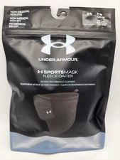 Under Armour Sz S/M Black Charcoal Sports Mask IsoChill Fleece Gaiter Unisex $40