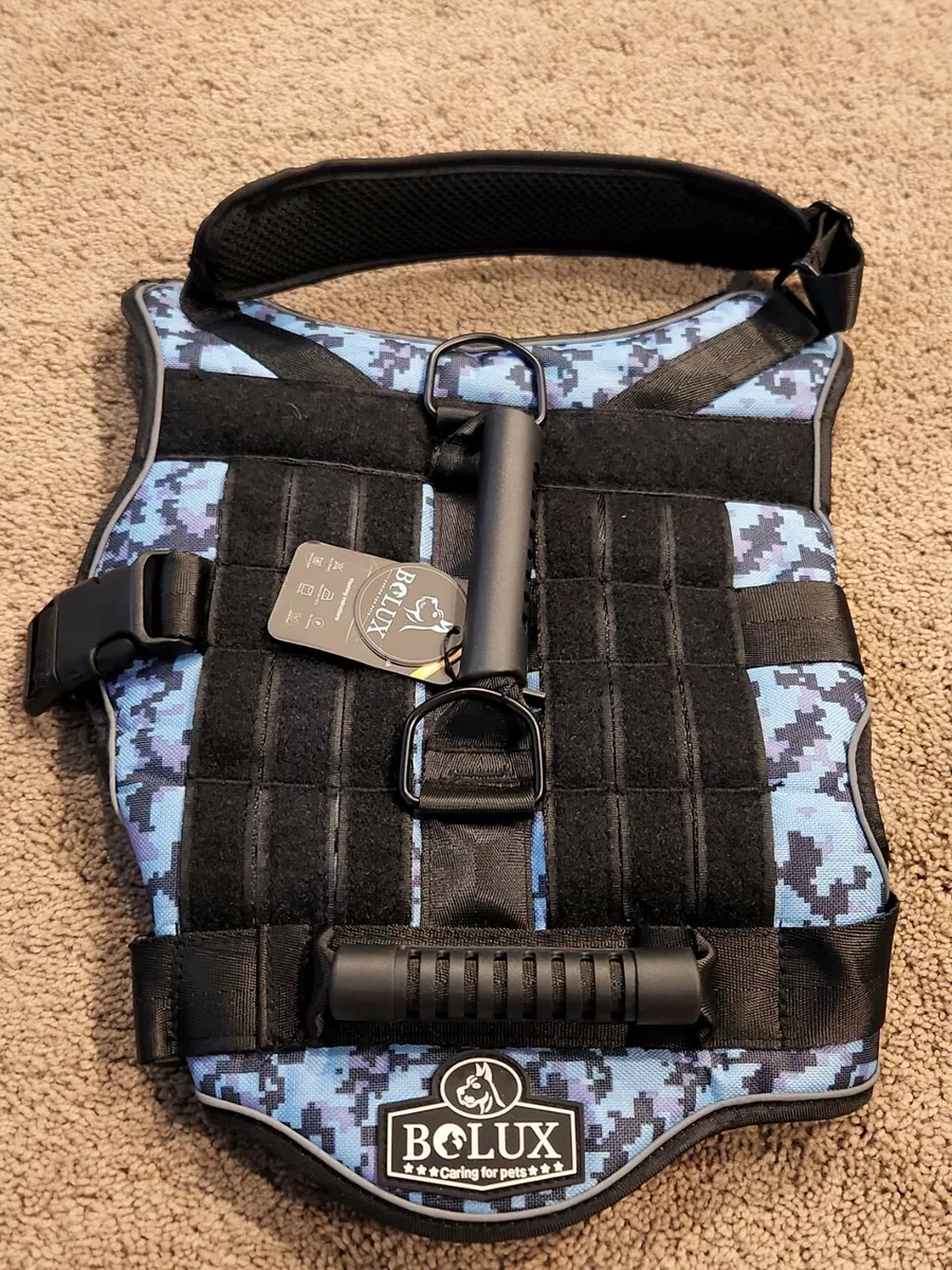 Bolux Dog Harness Size Small Blue Black brand new no pull eBay