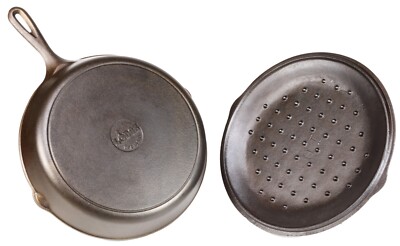 Lodge No 10SK Cast Iron Skillet with Cover Excellent restored Condition