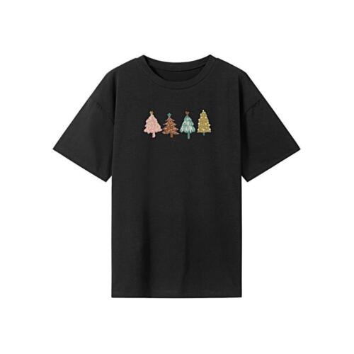T Shirt for Women Soft Breathable Crew Neck Tee for Shopping Camping Holiday - Picture 1 of 20